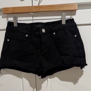 BEBE Black Denim with crystal rhinestone Women's Shorts Size 25
